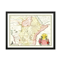 Northern Ethiopia Ethiopia Art, 1665 Vintage Map of Northern Ethiopia Ethiopia History Wall Decor Gift, Old Northern Ethiopia Map - 36" x 24" Black Framed Print