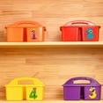 thumbnail image 6 of Plastic Classroom Storage Caddy Organizer with Handle, 6-Pack 3 Compartments, Teacher Supply Caddy for Classroom Organization, Table, Desk, Office, Craft Art Caddy - Assorted Colors, 6 of 8