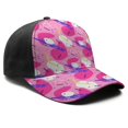 thumbnail image 3 of Design Pattern Baseball Cap – Stylish Spliced Design Adjustable Trucker Hat with Full Print Front & Brim, Breathable Cotton Blend Snapback for Sports, Travel & Daily Wear, 3 of 3