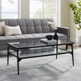 thumbnail image 2 of Table Basse Rayna 42" en Verre et Métal Noir, 2 of 6