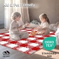 thumbnail image 4 of ODIKA 5'x7' Machine Washable Non-Slip Area Rug, Classic Buffalo Check with Bold Festive Stripes High Traffic Rug with Pad, Red, 618387, 4 of 8