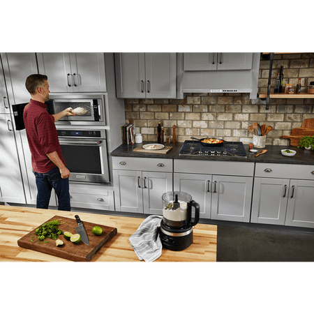 KitchenAid - 1.1 Cu. Ft. Built-In Low Profile Microwave with Slim Trim Kit - Stainless steel