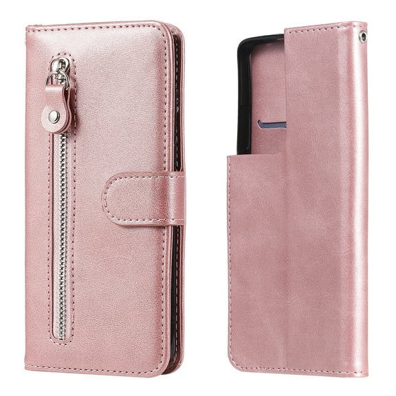 For Samsung Galaxy S21 Ultra 5G Fashion Calf Texture Zipper Horizontal Flip Leather Case with & &
