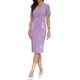 thumbnail image 1 of INSPIRE CHIC Vestido Elegante para Mujer de Manga Corta Cuello Cuadrado Botón Vestidos de Trabajo Casual Ajustados M Púrpura, 1 of 6