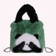 thumbnail image 5 of Mensajero Piel Panda Felpa 24 Nuevos Estilos Cubo Peludo Cara Que Cubre Gran Capacidad () Verde, 5 of 9
