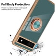 thumbnail image 3 of Compatible with Google Pixel 6A 5G Case Heart Plating Kickstand Mental Ring Luxury Elegant Case Camera Protector TPU Shockproof Protective Back Cover Designed for Google 6A 5G Case -Blue, 3 of 6