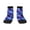 3 Black, variant on Skull flower star sky Pattern Quarter Crew Socks,Toe Seamed Ankle Socks,Cotton Cushioned Breathable Athletic Crew Sports Socks