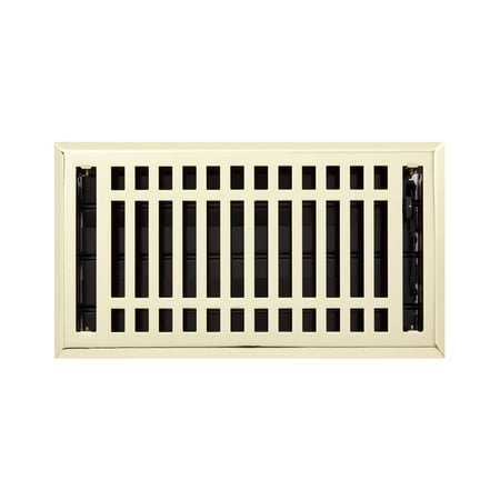 

Signature Hardware 909571-6-10 Contemporary Steel Floor Register - Brass