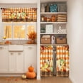 thumbnail image 2 of Mloabuc Fall Buffalo Plaid Kitchen Window Curtains and Valances Set 36 Inch, Pumpkins Maple Leaves Farmhouse Short Tier Curtain for Cafe Living Room Bathroom, Autumn 3 Pieces Set Kitchen Decor, 2 of 6