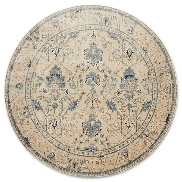 Magnolia Home By Joanna Gaines Kivi 5 Foot 3 Inch Round Area Rug In Ivory Slate Com Magnolia Home By Joanna Gaines Kivi 5, 3 Inch Round Rugs