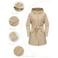 thumbnail image 4 of Women's Lightweight Rain Jacket With Adjustable Hood And Belt For Wet Weather Protection, 4 of 9