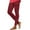 Wine, variant on Women Fleece Lined Leggings - Ornamental Button High Waisted Winter Tights Thermal Warm Workout Running Skinny Stretch Yoga Pants