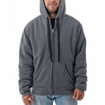 thumbnail image 3 of Men's Ultra Soft Sherpa Lined Hoodie - Full Zip Fleece Lining Winter Sweatshirts M-5XL, 3 of 6