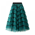 thumbnail image 3 of Falda tutú larga transparente para mujer, falda midi de malla de tul en capas, falda de baile de varias capas para vacaciones, falda suelta de color pastel para fiesta de Halloween, 3 of 5