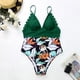 thumbnail image 5 of Soidarity Traje de baño de mujer Traje de baño de moda Traje de baño de moda Verde + Flor blanca S Deportes acuáticos Flor verde + negra S Soidarity OD021064-06, 5 of 6