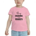 thumbnail image 2 of Hey Grandpa and Grandma I Can't Wait To Meet You Cute Toddler Tshirts for Boys Girls (Pink, 3T), 2 of 5