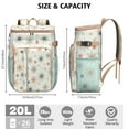thumbnail image 3 of Cooler Backpack 26 Cans Marble Modern Geometric Flowers Abstract Drink Beverage Beer Bag Cooler Leak Proof Travel Camping Lunch Backpack Outdoor Cutlery Backpack for Men Women, 3 of 6