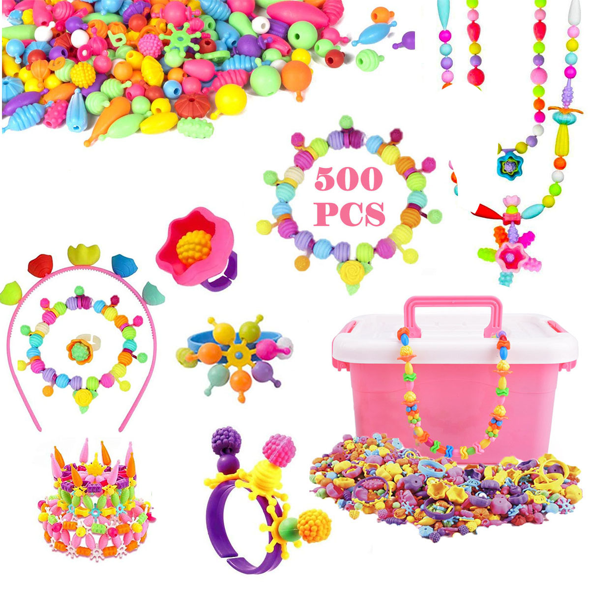 Seenda Pop Beads for Kids Jewelry Making Kit Toddlers Girl Toys Art and 