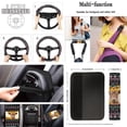 thumbnail image 4 of Jeiento Highland Cow Auto Accessories Set Car Seat Cover Protector Car Floor Mats Steering Wheel Cover Seatbelt Shoulder Pad Armrest Cover Coasters Lipstick Holder Keychains 17 PCS Aztec Car Decor, 4 of 7