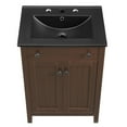 thumbnail image 6 of Modway Nantucket Modern Wood/Ceramic Bathroom Vanity in Walnut/White, 6 of 9