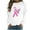 Breast cancer awareness shirts-White, variant on Homenesgenics Breast Cancer Awareness Shirts Plus Size for Women and Men Women's Casual Loose Print Raglan Long Sleeved Hoodie Round Neck Tops Sweatshirts Pink XXL