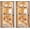 Natural, variant on SENYUM Upgrade Farmhouse Corner Display Cabinet with Glass Doors, Corner Curio Cabinet with 3-Color LED Motion-Sensor Light, Reinforced Base