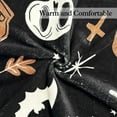 thumbnail image 4 of Halloween Blanket, Black Pumpkin Skull Ghost Blanket, Goth Style Blanket Throw, Flannel Soft Warm and Comfortable Blanket, Suitable for Sofa and Chair 50x60inch, 4 of 6