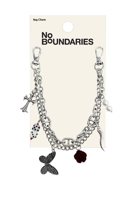 No Boundaries Women's Bag Charm, Antique Silver