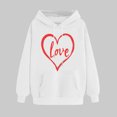 thumbnail image 2 of Goodeals Reduced,Oversized Cute Aesthetic Graphic Hoodies Love Letter Print Preppy Sweatshirt for Women Teen Girls Trendy Pullover(White,M), 2 of 5