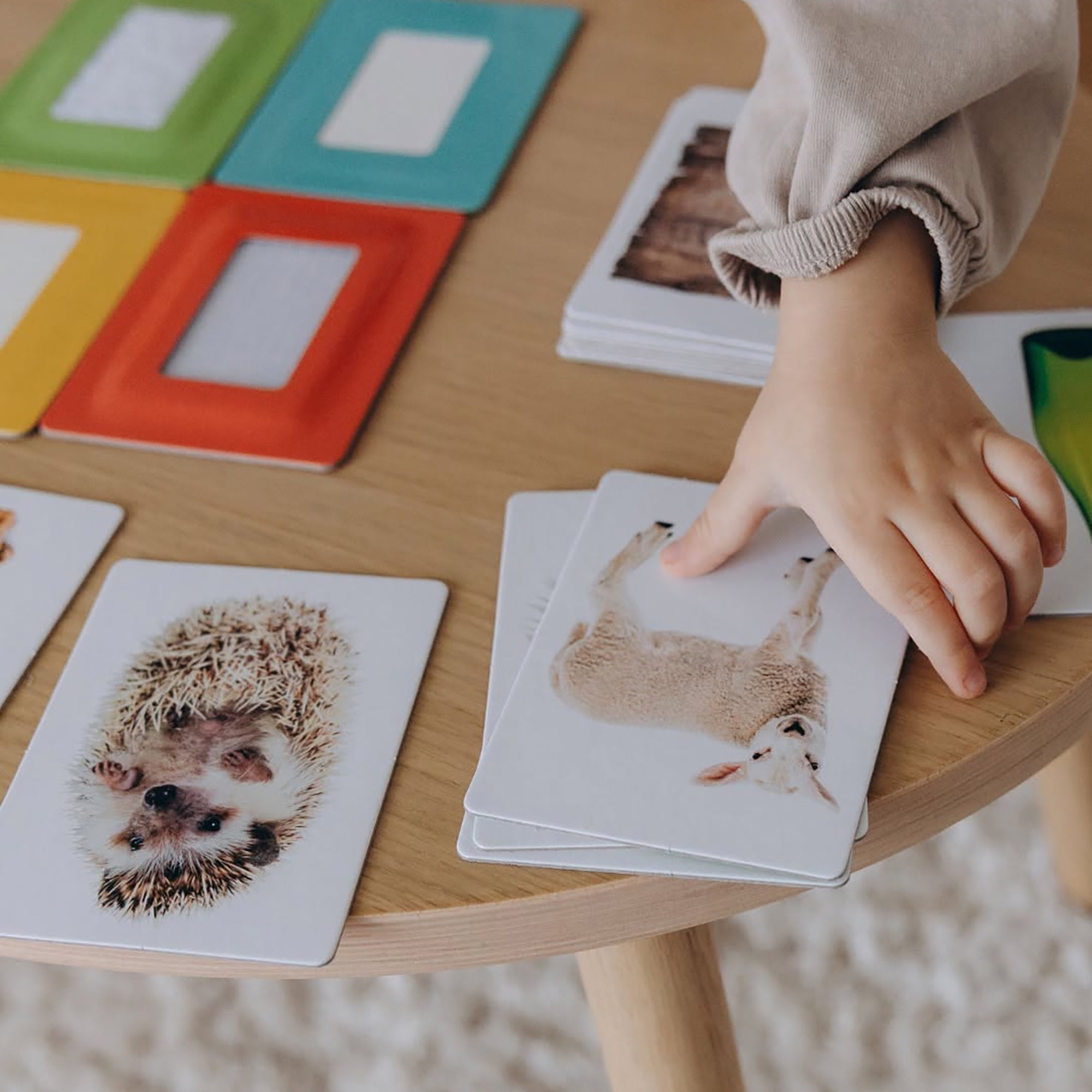 Headu: Montessori Flashcards - Tactile - Texture & Image Matching Game, Touch & Sight Development Activity, Educational Sensory Play Toy, Toddlers 1-4