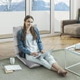thumbnail image 4 of ZENSTYLE Adjustable Floor Chair Bed Couch Recliner Lazy Seat Sofa Chair Folding Gaming Lounger Padding Seat Backrest Indoor Gray, 4 of 10