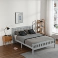 thumbnail image 2 of uhomepro Wood Queen Bed Frame for Kids Adults, Platform Bed Frame with Headboard and Footboard, Modern Queen Size Bed Frame with Wood Slats Support, Bedroom Furniture, No Box Spring Needed, Q17302, 2 of 11