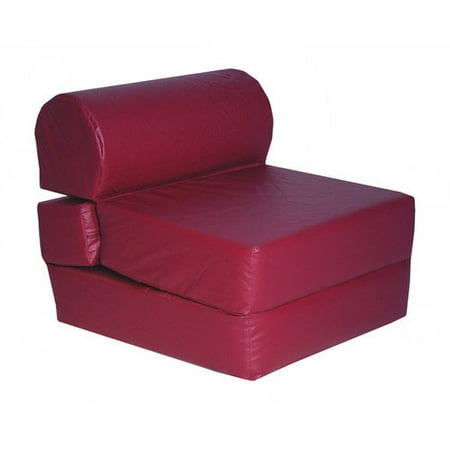 Elite Products Burgundy Jr. Twin Foam Sleeper Chair (Vinyl)