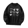 thumbnail image 3 of Sudadera negra para mujer, estilo casual, holgada, moderna y ligera. S, 3 of 9