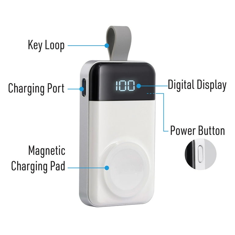 Xtreme Portable Apple Watch Charger, 1200mAh Wireless Magnetic