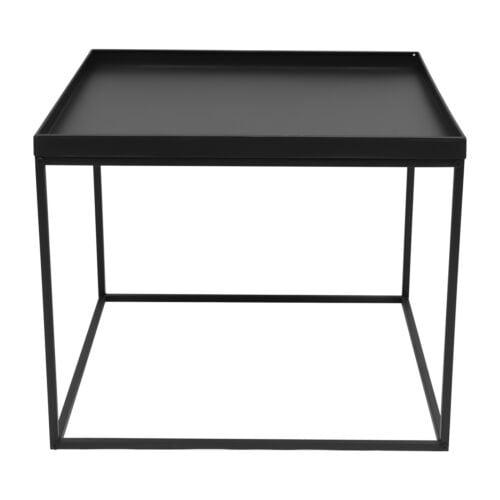 24" Square Table Metal Side End Table Outdoor Camping Table Black