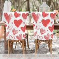thumbnail image 5 of Decorative Chair Back Cover One Size x6 Chair Cover Dining Chair Slipcovers Chair Back Decoration Festival Chair Decoration Cartoon Lines Red Hearts, 5 of 6
