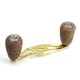 thumbnail image 1 of Mango de carrete, reemplazo de mango de carrete de pesca Baitcasting con perilla de madera con marco de carbono, 1 of 4