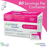 SimplyThick EasyMix | 80 Count of 6g Individual Packets | Gel Thickener for those with Dysphagia & Swallowing Disorders | Creates An IDDSI Level 2 – Mildly Thick (Nectar Consistency)