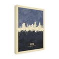 thumbnail image 2 of Trademark Fine Art 'Boston Massachusetts Skyline Navy' Canvas Art by Michael Tompsett, 2 of 3