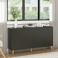 thumbnail image 3 of Furtivusia 4 Door Storage Cabinet, Sideboard Buffet Cabinet, Modern Buffet Console  for Living Room, Kitchen, Black, 3 of 9