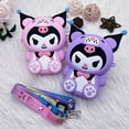 Cute Kuromi Hello Kitty Silicone Coin Purse Cartoon Mini Crossbody Bag