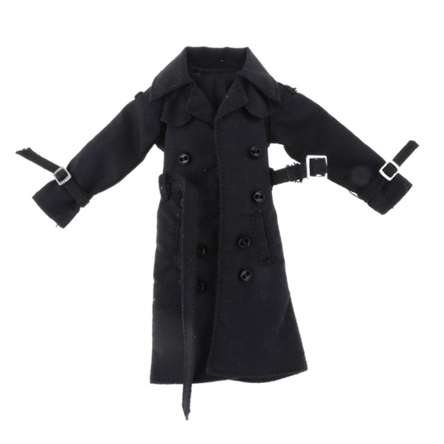 Gabardina con cable a escala 1/12, modelo de abrigo de figura masculina, traje elegante, disfraz de Cosplay Retro para muñecos masculinos de 6