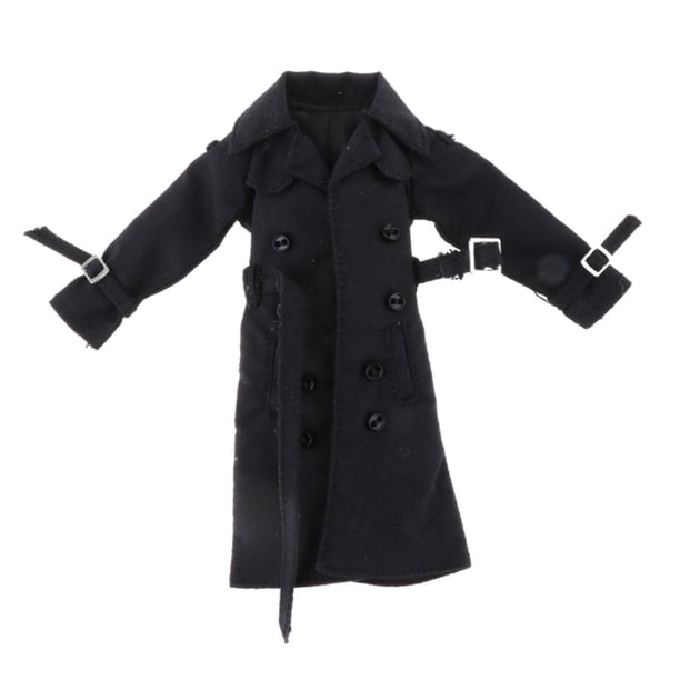 Gabardina con cable a escala 1/12, modelo de abrigo de figura masculina, traje elegante, disfraz de Cosplay Retro para muñecos masculinos de 6