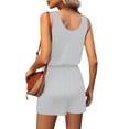 thumbnail image 3 of Sweet Hearts Rompers for Women- Short Jumpsuits with Pockets Casual Summer Made in USA, 3 of 5