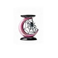 thumbnail image 2 of Halloween Moon Spider Candle Holder, 7" Resin Gothic Tabletop Decor, Iridescent Pink Spooky Ornament for Mantel Shelf Party Home, 2 of 7