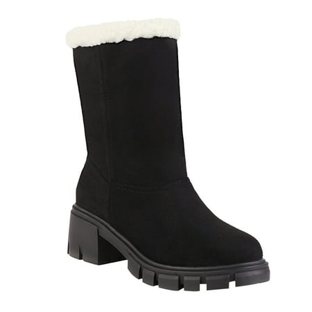 

TAIAOJING Women s Boots Winter Boots Suede Snow Booties Warm Mid Calf Booties Classic Winter Casual Shoes