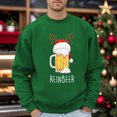 thumbnail image 2 of Chandail en Molleton Sans Capuche Style Décontracté Thème Verre de Bière de Noël pour Hommes, 2 of 4