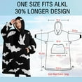 thumbnail image 4 of Oversized Wearable Blanket Hoodie,Halloween Bat Silhouettes Sherpa Blanket Hoodie with Super Pockets,Super Warm Fuzzy Pullover for Women & Men, 4 of 6