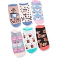 thumbnail image 2 of K. Bell Socks Women's Fun Food & Drink Low Cut Socks-6 Pairs-Cool & Cute Novelty Gifts Shoe Size: Rise and Grind Ankle Socks Six (Multi-colored), 2 of 3